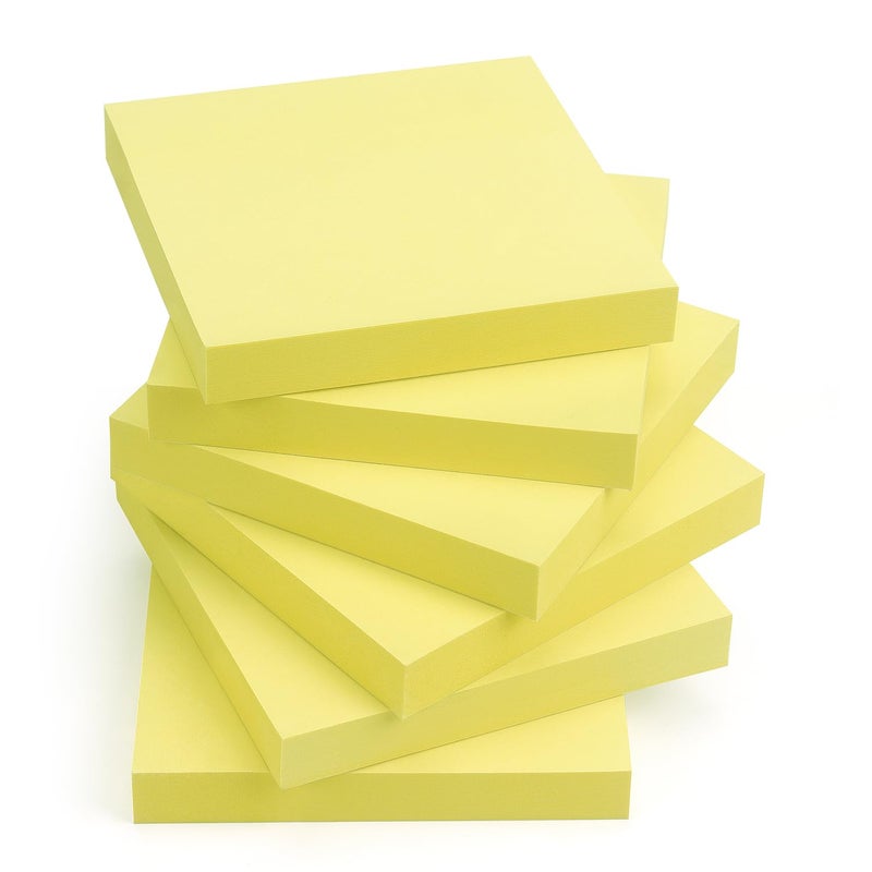 OSBOO Sticky Notes 3x3 Self-Stick Notes Pads with 6 Bright Colors  Easy to Post for Office  Shool  Home  6 Pads/Pack  100 Sheets/Pad (Yellow) - Image 2
